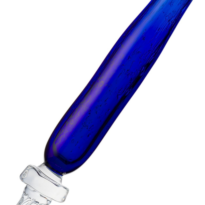 Matsubokkuri Tsubutsubu Glass Fountain Pen in Blue — Matsubokkuri fountain pen — precision nib writing instrument, at Cityluxe Singapore stationery store