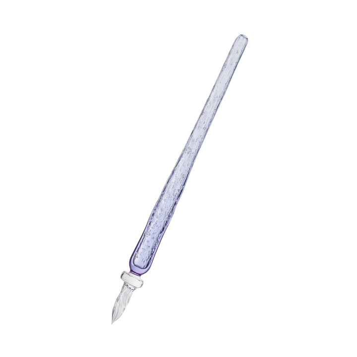 Matsubokkuri Tsubutsubu Glass Fountain Pen in Clear Blue — Matsubokkuri fountain pen — precision nib writing instrument, at Cityluxe Singapore stationery store