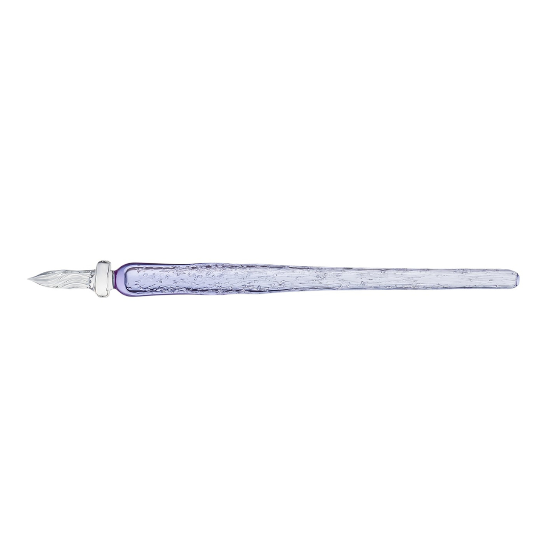 Matsubokkuri Tsubutsubu Glass Fountain Pen in Clear Blue — Matsubokkuri fountain pen — precision nib writing instrument, at Cityluxe Singapore stationery store