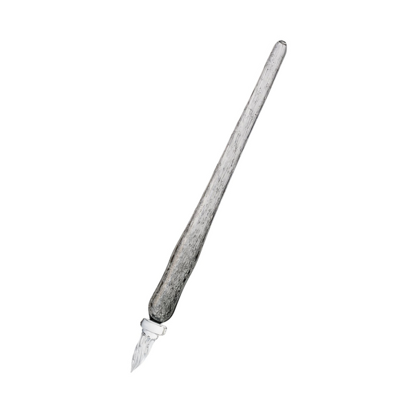 Matsubokkuri Tsubutsubu Glass Fountain Pen - Clear Black — capped