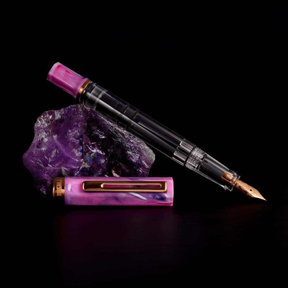 TWSBI ECO Fluorite Purple with Bronze Fountain Pen — with packaging