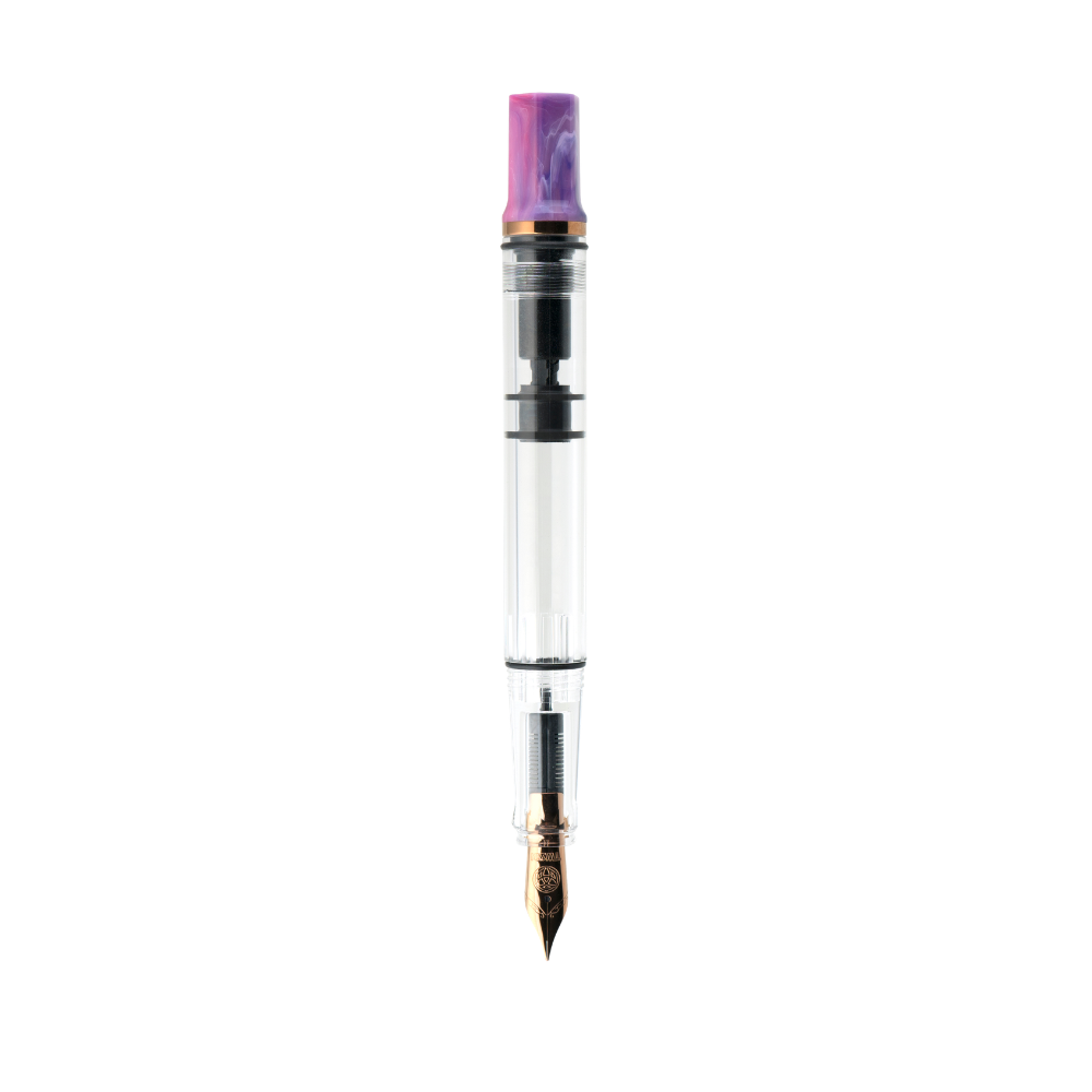 TWSBI ECO Fluorite Purple with Bronze Fountain Pen — nib close-up