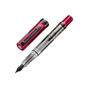 TWSBI ECO Fountain Pen Plum with Onyx – Transparent piston-filler with plum cap and black trim