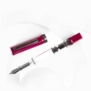 TWSBI ECO Fountain Pen Plum with Onyx – Transparent piston-filler with plum cap and black trim