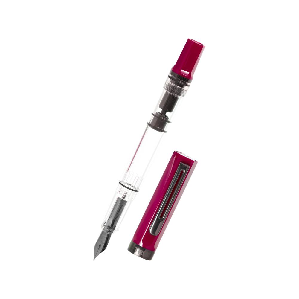TWSBI ECO Fountain Pen Plum with Onyx – Transparent piston-filler with plum cap and black trim
