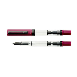 TWSBI ECO Fountain Pen Plum with Onyx – Transparent piston-filler with plum cap and black trim