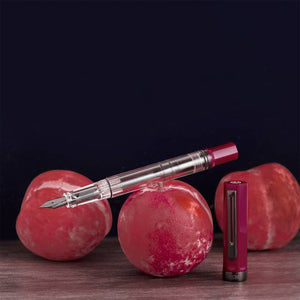 TWSBI ECO Fountain Pen Plum with Onyx – Transparent piston-filler with plum cap and black trim