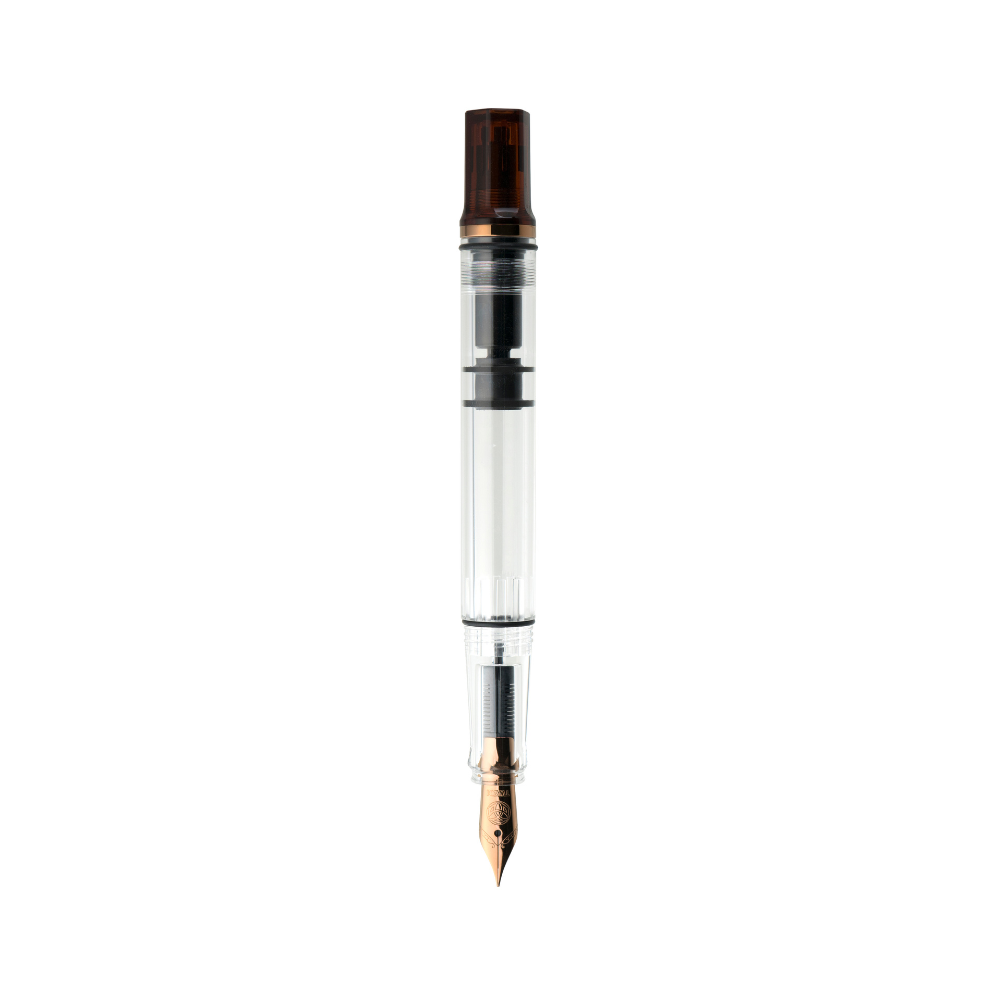 TWSBI ECO Rootbeer with Bronze Fountain Pen — nib close-up
