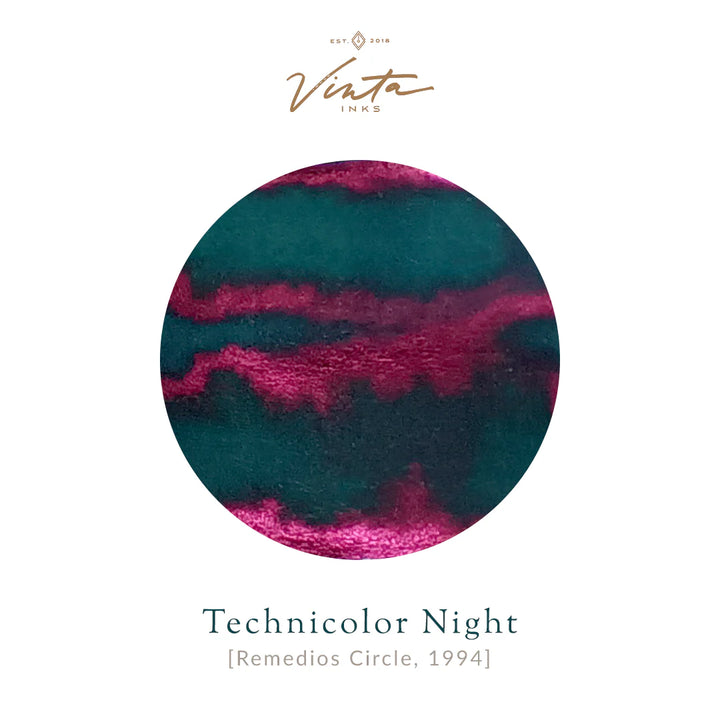 Vinta Inks 15ml Technicolor Night (Remedios Circle 1994) — bottle at angle