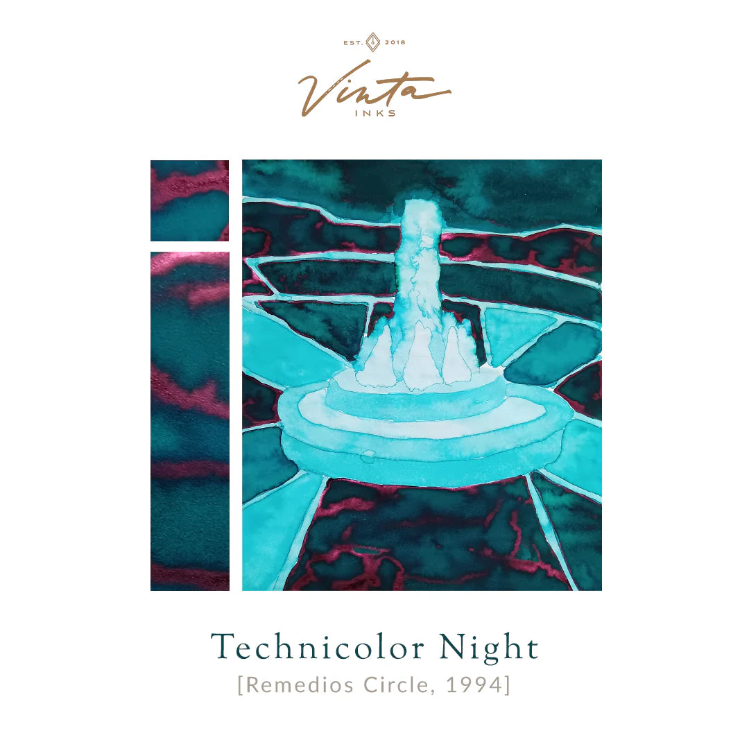 Vinta Inks 15ml Technicolor Night (Remedios Circle 1994) — cap detail