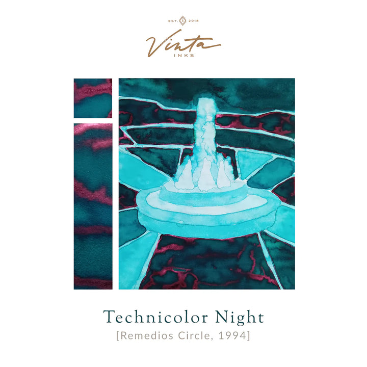 Vinta Inks 15ml Technicolor Night (Remedios Circle 1994) — cap detail