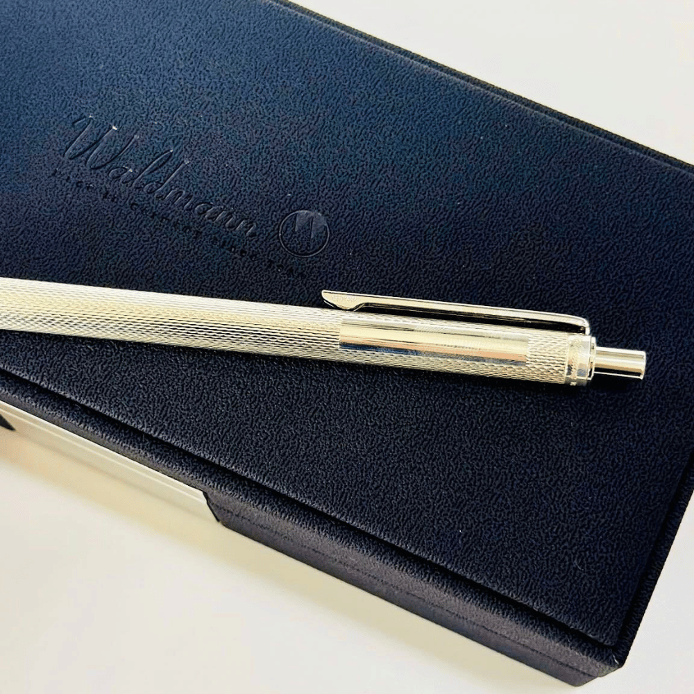 Waldmann Eco Grain Ballpoint Pen - Silver