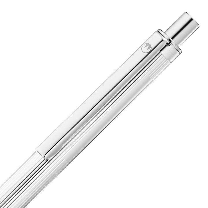 Waldmann Eco Pinstripe Ballpoint Pen in Silver – 925 sterling silver, platinum-plated trim – view 3 | Cityluxe Singapore