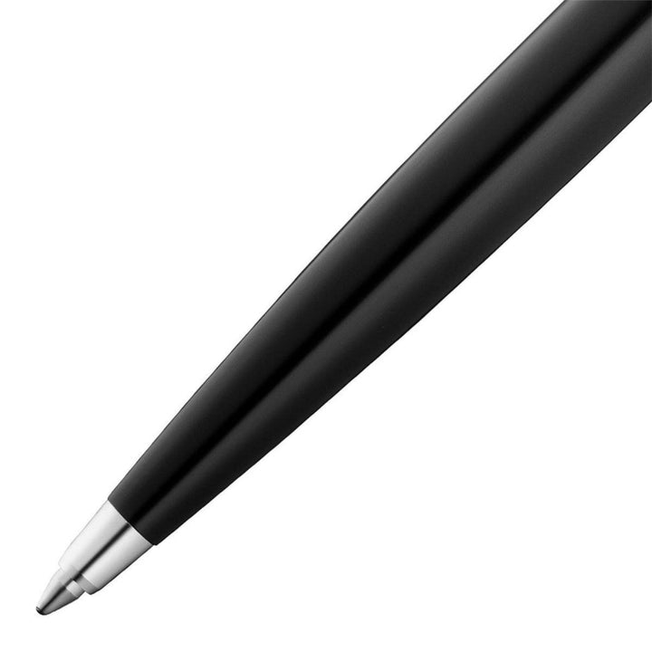 Waldmann Pocket Ballpoint Pen in Black Lacquer and 925 Sterling Silver Pinstripe – view 3 | Cityluxe Singapore