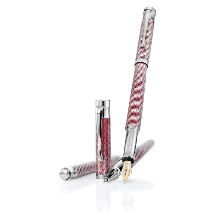 Waldmann Tango Imagination Fountain Pen - Burgundy Red Medium Steel Nib