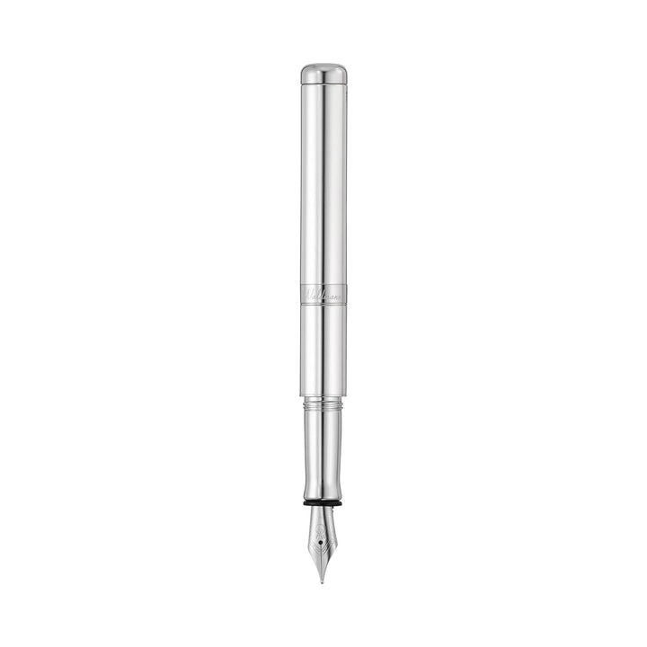 Waldmann Voyager Compact Fountain Pen in Polished 925 Sterling Silver, Medium Steel Nib – view 4 | Cityluxe Singapore