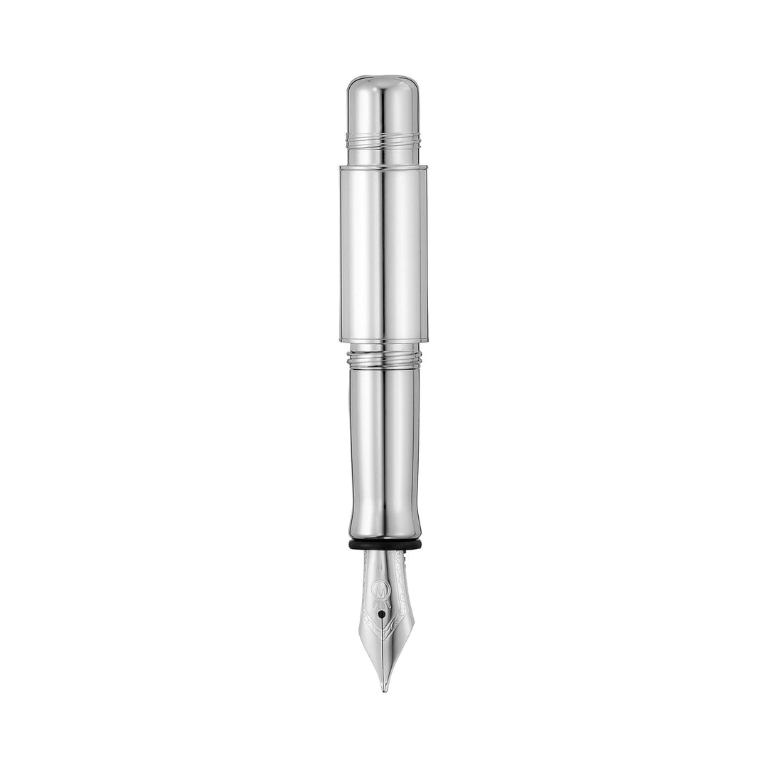 Waldmann Voyager Compact Fountain Pen in Polished 925 Sterling Silver, Medium Steel Nib – view 6 | Cityluxe Singapore