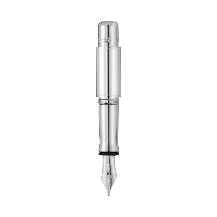 Waldmann Voyager Compact Fountain Pen in Polished 925 Sterling Silver, Medium Steel Nib – view 6 | Cityluxe Singapore