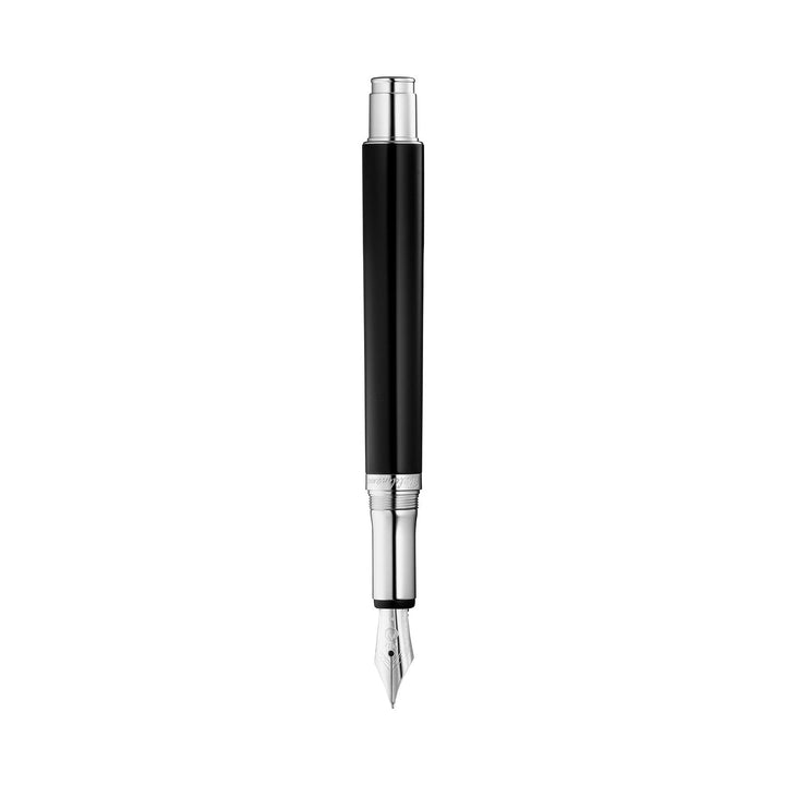 Waldmann Xetra Vienna Fountain Pen in Black, Medium Steel Nib – hand-engraved 925 sterling silver cap – view 6 | Cityluxe Singapore