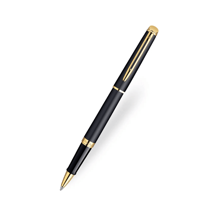 Waterman Hemisphere Matte Black Rollerball Pen with Gold Trim