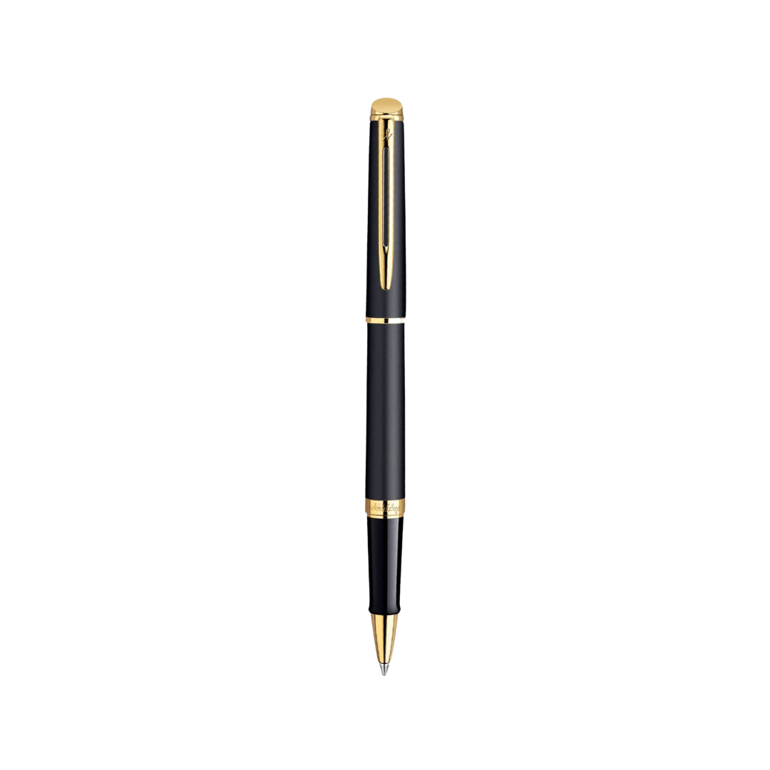Waterman Hemisphere Matte Black Rollerball Pen with Gold Trim