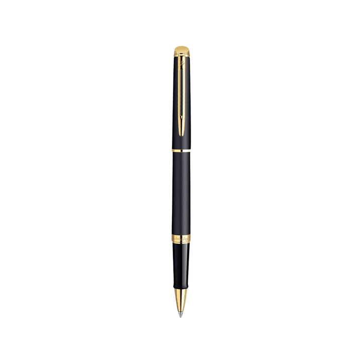 Waterman Hemisphere Matte Black Rollerball Pen with Gold Trim