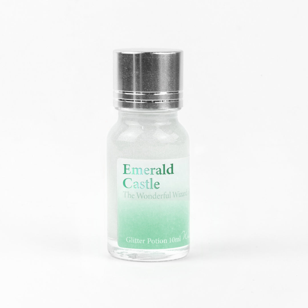 Wearingeul Emerald Castle (Wizard of Oz) Glitter Potion 10ml bottle with emerald green glitter on a white background