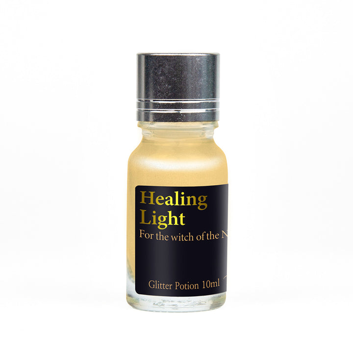 Wearingeul Healing Light (Wizard of Oz) Glitter Potion 10ml bottle with shiny gold glitter on a white background
