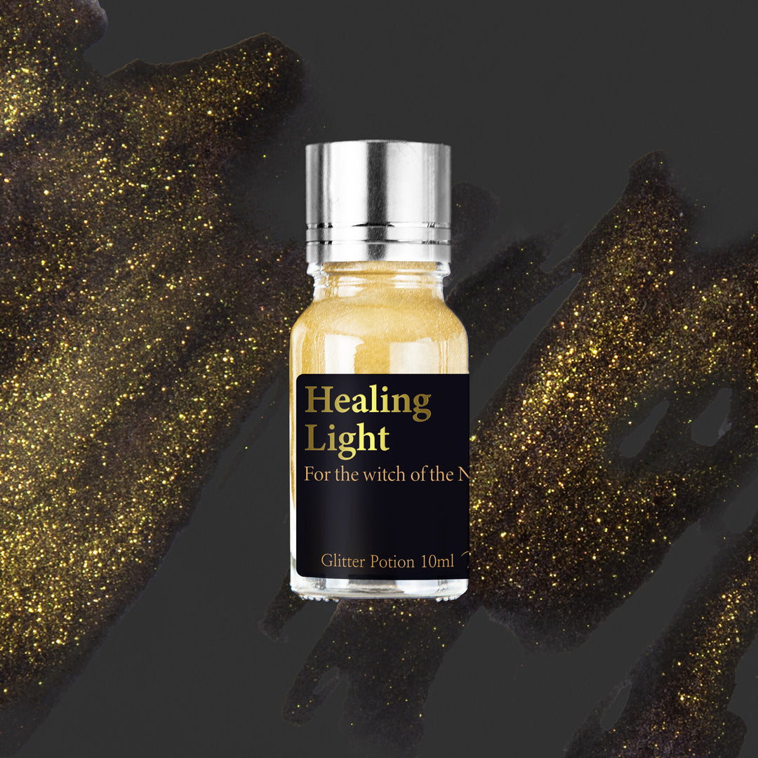 Wearingeul Healing Light (Wizard of Oz) Glitter Potion 10ml bottle on a coloured background