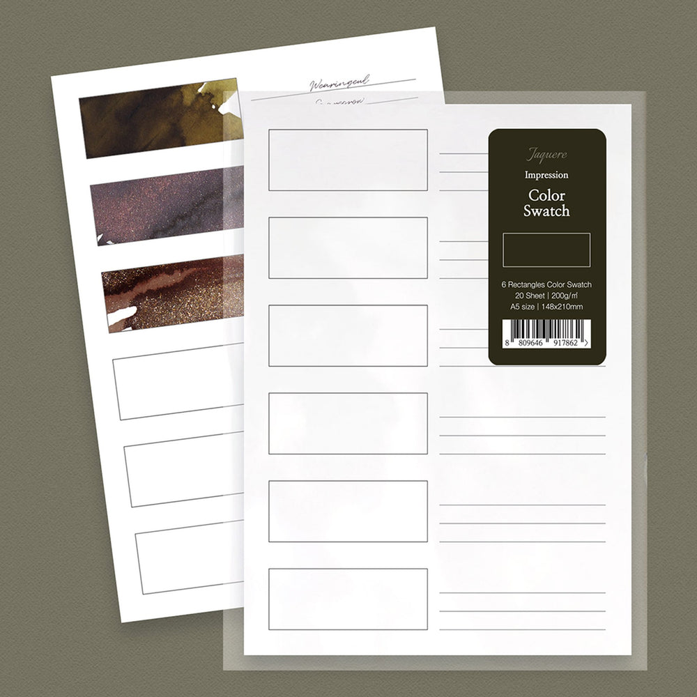 Wearingeul Impression Ink Swatch Card 6 Rectangles – image 1
