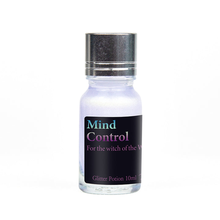 Wearingeul Mind Control (Wizard of Oz) Glitter Potion 10ml bottle with violet glitter on a white background