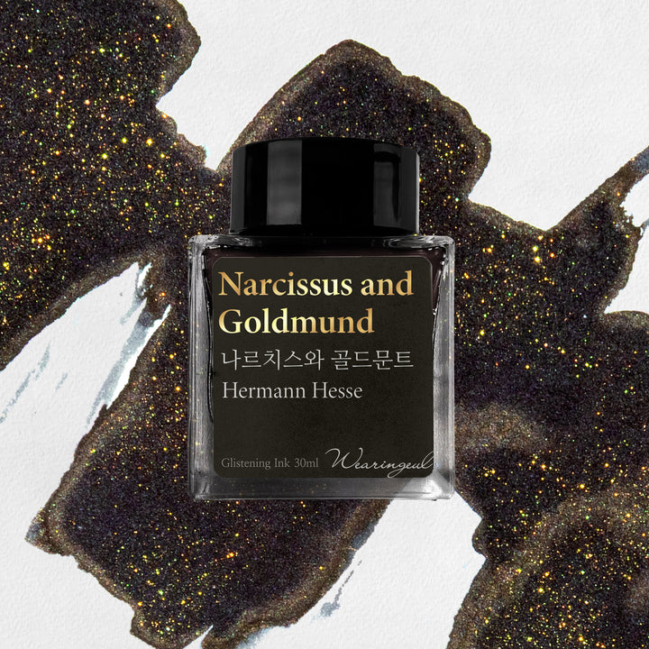 Wearingeul Narcissus and Goldmund ink – Colored Background