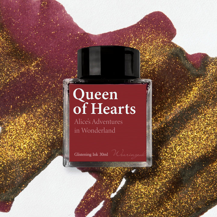 Wearingeul Queen of Hearts ink – Colored Background