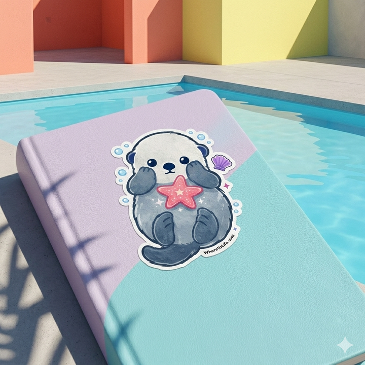 WhereTo Sticker - Otter Star