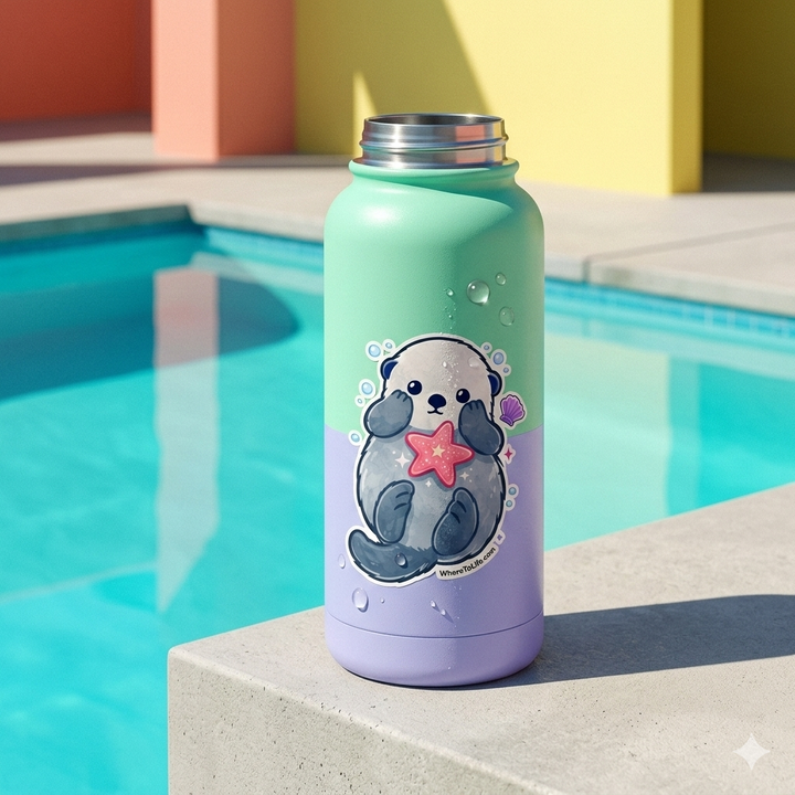 WhereTo Sticker - Otter Star