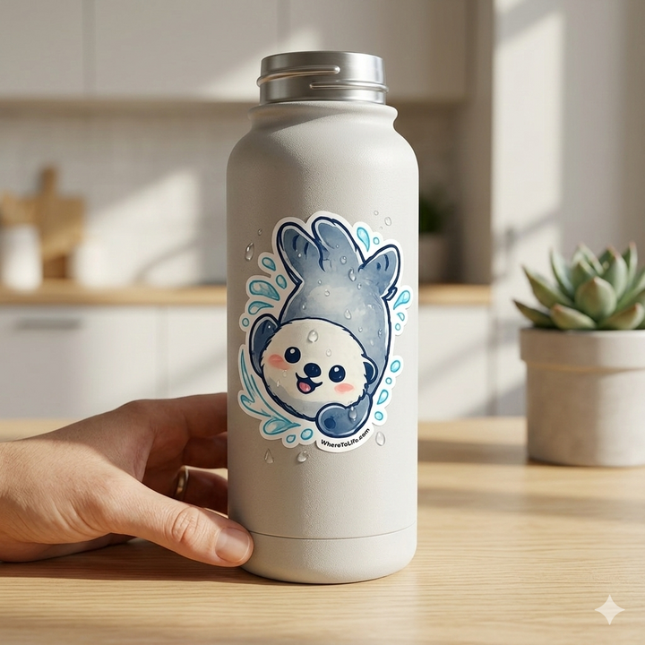 WhereTo Sticker - Otter Swim