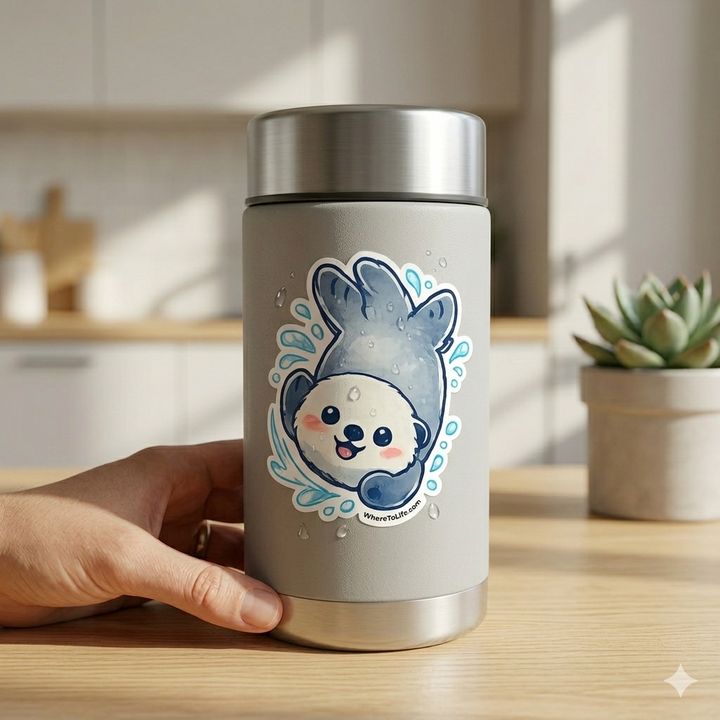 WhereTo Sticker - Otter Swim
