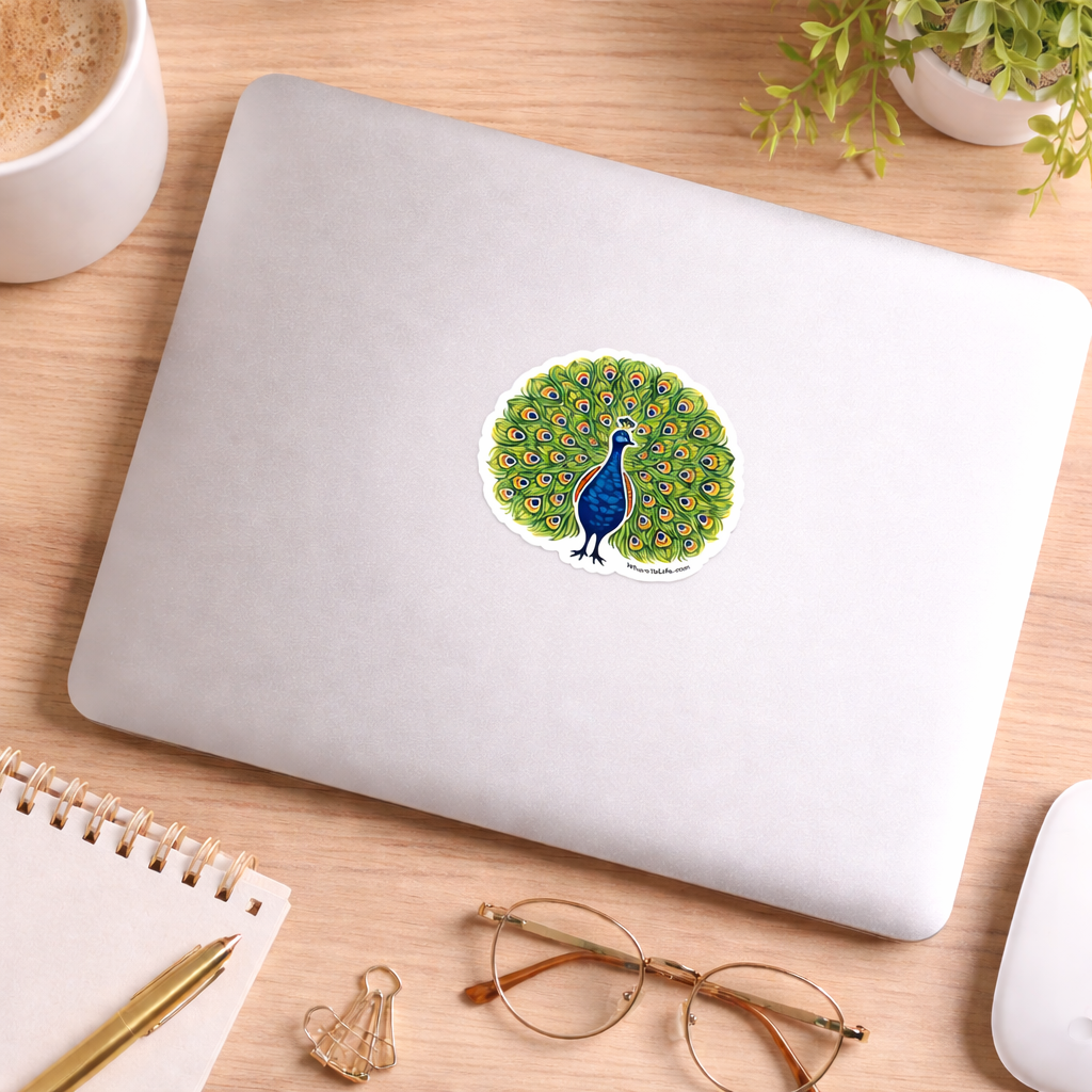 WhereTo Sticker - Tile Peacock