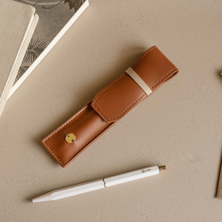 Ystudio Classic Reflect-1 Pen Pouch - Caramel