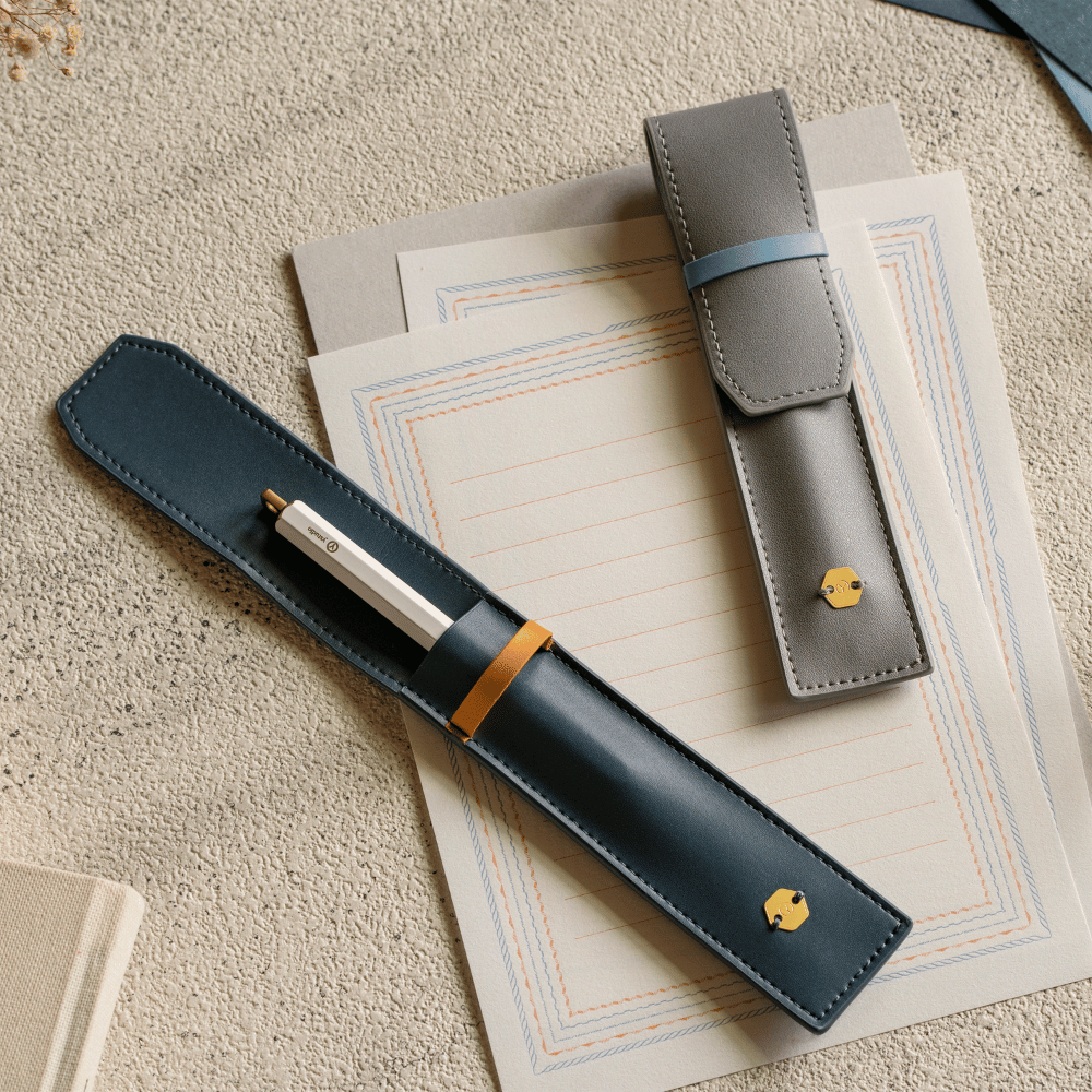 Ystudio Classic Reflect-1 Pen Pouch - Grey &amp; Blue