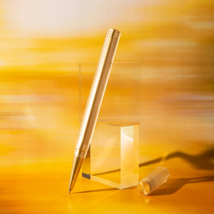 Ystudio Glamour Evolve Elemental Rollerball Pen - Brass Gold