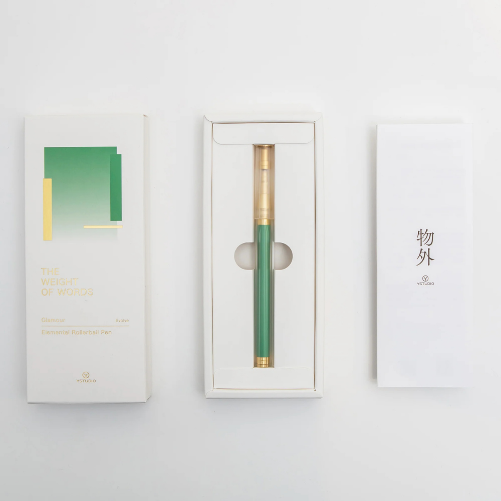 Ystudio Glamour Evolve Elemental Rollerball Pen - Clear Green