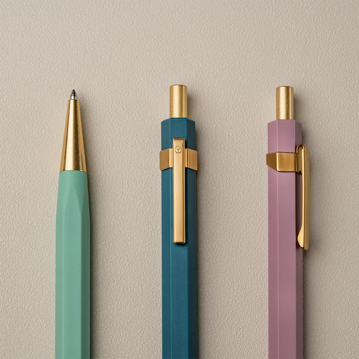 Ystudio Glamour Evolve - Ocean Sustainable Ballpoint Pen - Teal Green (With Clip)