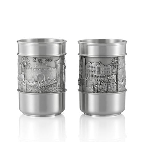 Royal Selangor Singapore Scenes Tumbler Pair, Royal Selangor, Drinkware, royal-selangor-singapore-scenes-tumbler-pair, , Cityluxe