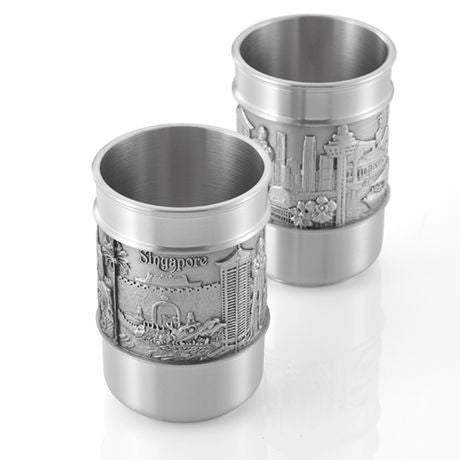 Royal Selangor Singapore Scenes Tumbler Pair, Royal Selangor, Drinkware, royal-selangor-singapore-scenes-tumbler-pair, , Cityluxe