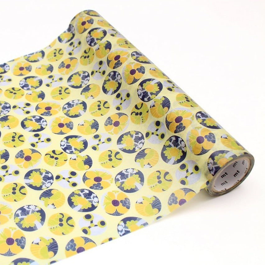 MT Wrap Lisa Larson Succulent, MT Tape, Washi Tape, mt-wrap-230mm-lisa-larson-succulent-mtwrap53, blue, For Crafters, Green, mt wrap, mtwrap, washi tape, Yellow, Cityluxe