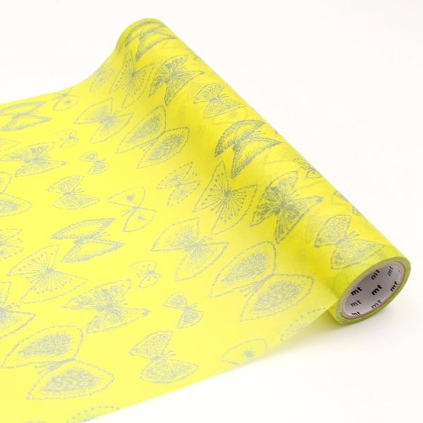 Load image into Gallery viewer, MT Wrap Mina Sky Flower, MT Tape, Washi Tape, mt-wrap-230mm-mina-sky-flower-mtwrap59, For Crafters, mt wrap, mtwrap, washi tape, Yellow, Cityluxe
