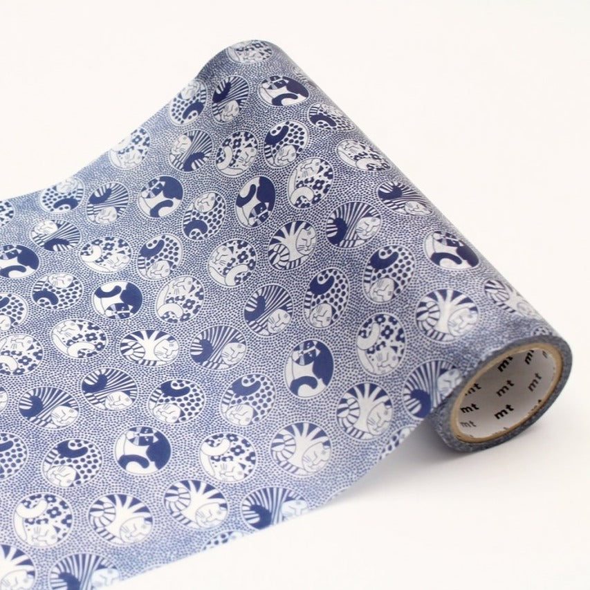 MT Wrap S Lisa Larson Five Cats, MT Tape, Washi Tape, mt-wrap-155mm-lisa-larson-five-cats-mtwrmi52, blue, For Crafters, mt wrap, mtwrap, washi tape, Cityluxe