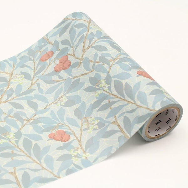 Load image into Gallery viewer, MT Wrap S William Morris Arbutus, MT Tape, Washi Tape, mt-wrap-155mm-william-morris-arbutus-mtwrmi55, blue, For Crafters, Green, mt wrap, mtwrap, washi tape, Cityluxe
