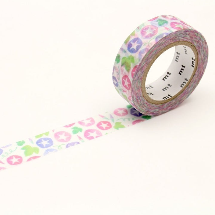 MT EX Washi Tape Morning Glory — roll front
